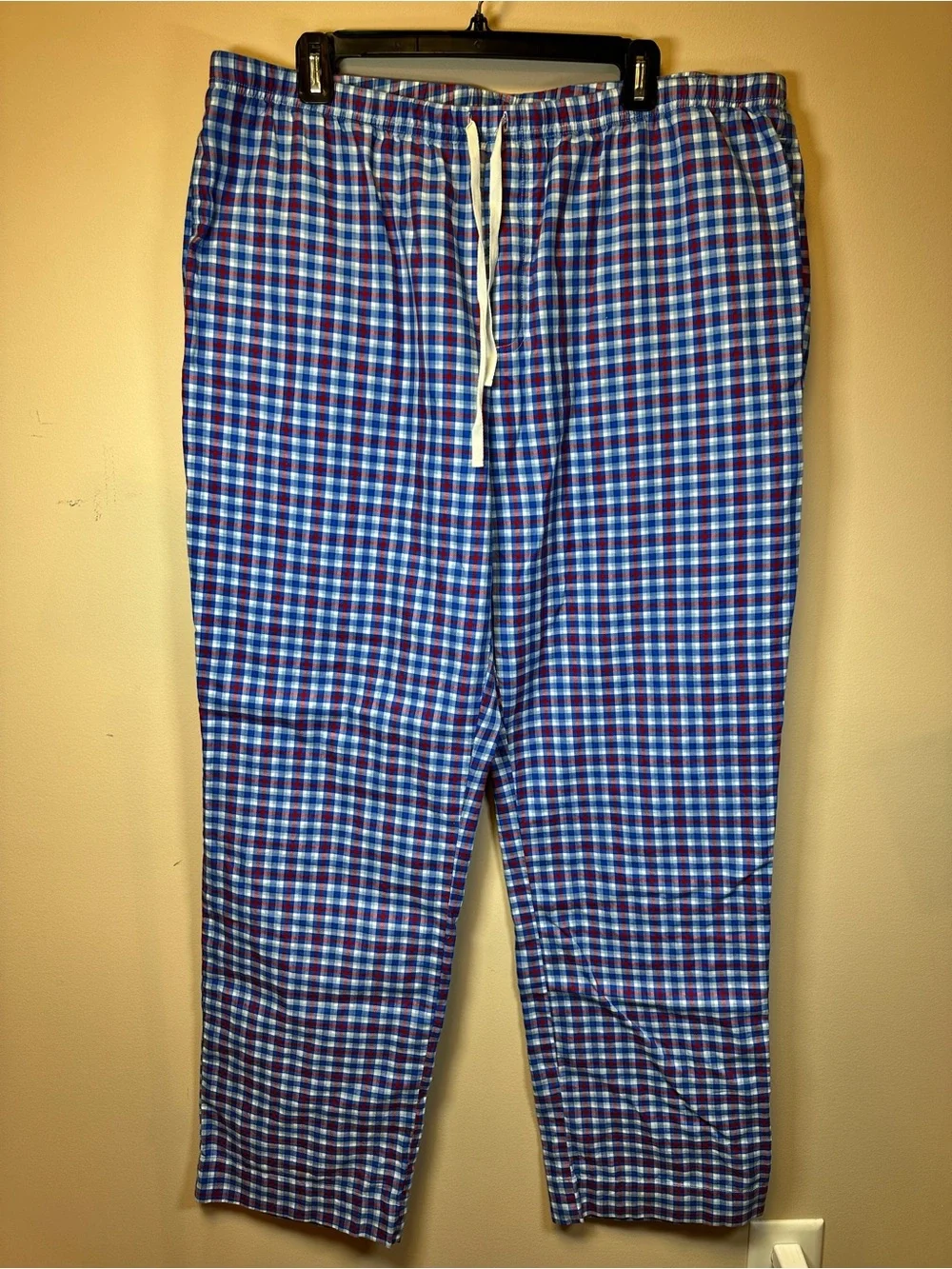 Vineyard Vines Blue & White Plaid Drawstring Lounge Pants